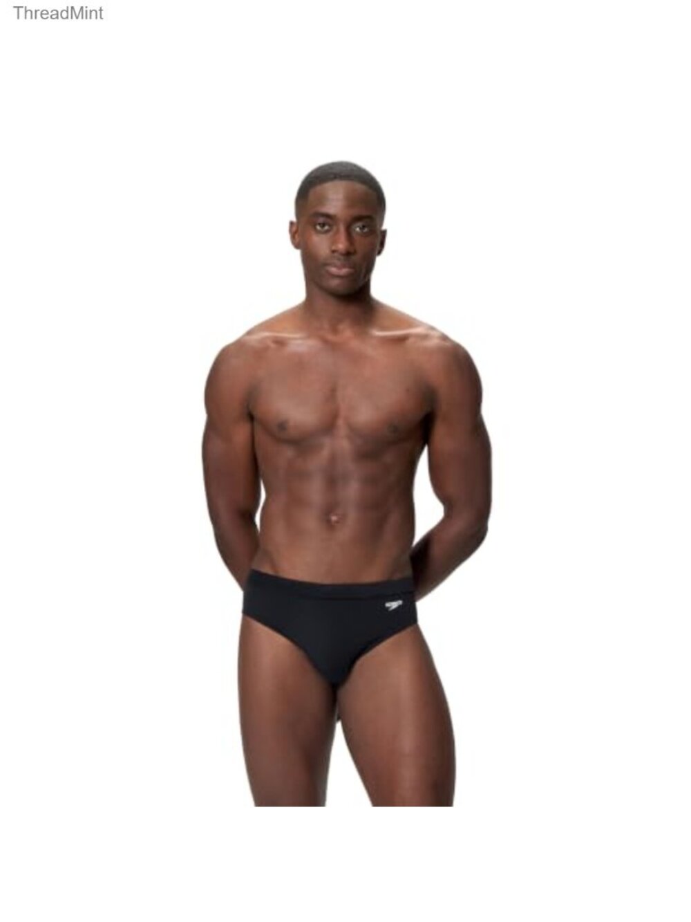 Speedo Mens Swimsuit Brief Comfort Waistband Mid Cut 3in Inseam Fully Lined